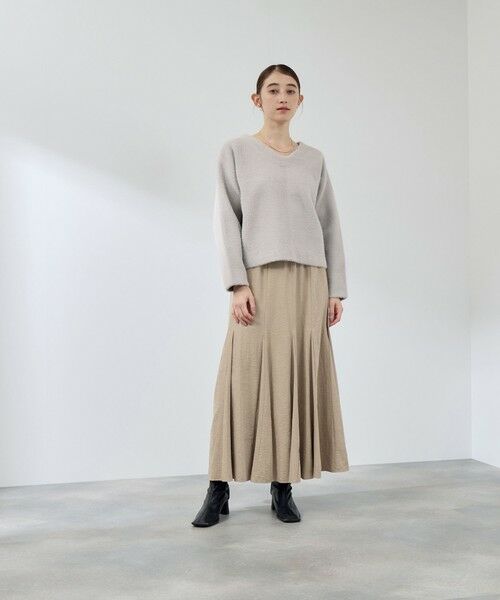 QUEENS COURT / クイーンズコート ミニ・ひざ丈スカート | 割繊タンブラーピーチマーメイドスカート≪手洗い可能≫ | 詳細6