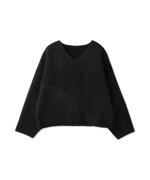 QUEENS COURT / クイーンズコート ニット・セーター | フェレットタッチWフェイスボクシーニット≪手洗い可能≫ | 詳細6