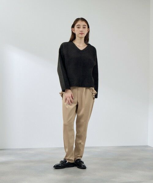 QUEENS COURT / クイーンズコート ニット・セーター | フェレットタッチWフェイスボクシーニット≪手洗い可能≫ | 詳細5