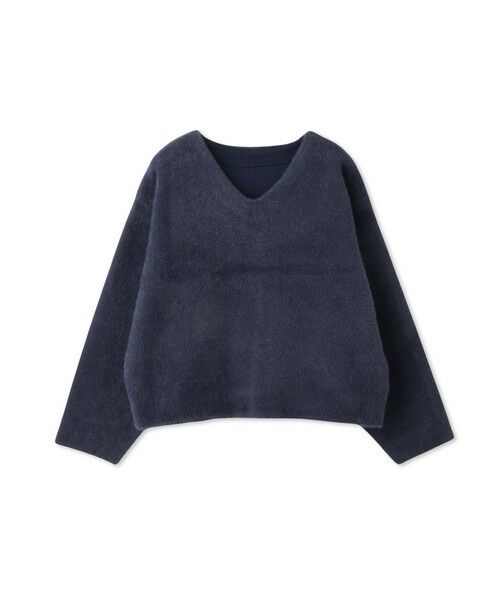 QUEENS COURT / クイーンズコート ニット・セーター | フェレットタッチWフェイスボクシーニット≪手洗い可能≫ | 詳細9