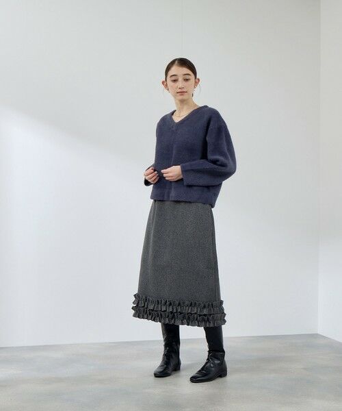 QUEENS COURT / クイーンズコート ニット・セーター | フェレットタッチWフェイスボクシーニット≪手洗い可能≫ | 詳細8