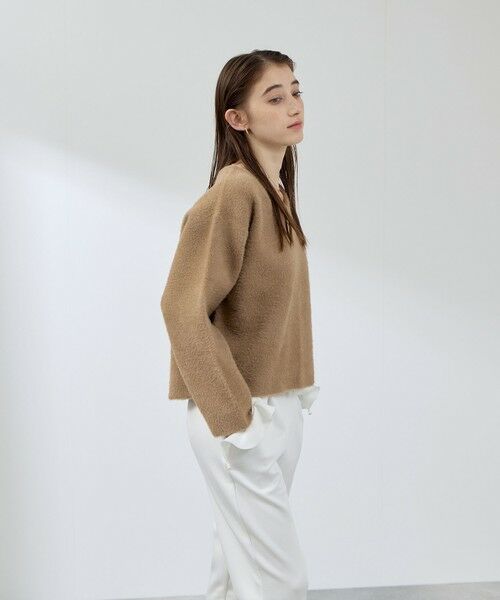 QUEENS COURT / クイーンズコート ニット・セーター | フェレットタッチWフェイスボクシーニット≪手洗い可能≫ | 詳細11