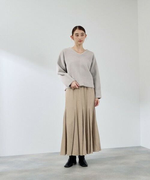 QUEENS COURT / クイーンズコート ニット・セーター | フェレットタッチWフェイスボクシーニット≪手洗い可能≫ | 詳細19