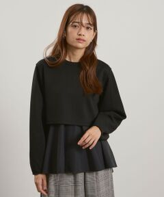 QUEENS COURT / クイーンズコート ニット・セーター | ダンボールレイヤードライクプルオーバー≪手洗い可能≫