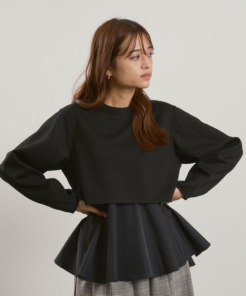 QUEENS COURT / クイーンズコート ニット・セーター | ダンボールレイヤードライクプルオーバー≪手洗い可能≫ | 詳細1