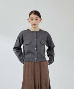 QUEENS COURT / クイーンズコート カーディガン・ボレロ | ポケットデザインニットカーディガン≪洗濯機で洗える≫