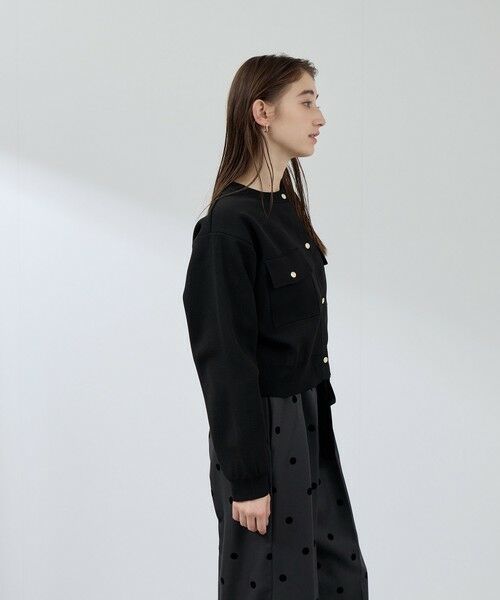 QUEENS COURT / クイーンズコート カーディガン・ボレロ | ポケットデザインニットカーディガン≪洗濯機で洗える≫ | 詳細2