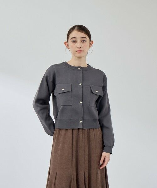 QUEENS COURT / クイーンズコート カーディガン・ボレロ | ポケットデザインニットカーディガン≪洗濯機で洗える≫ | 詳細10