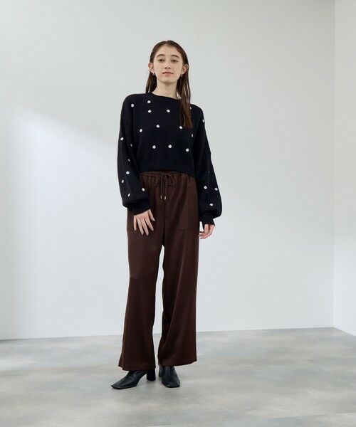 QUEENS COURT / クイーンズコート ニット・セーター | マーガレット刺繍ニットプルオーバー≪手洗い可能≫ | 詳細4