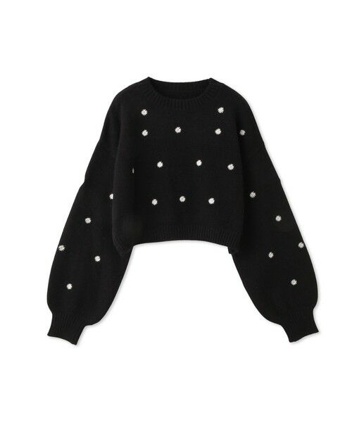 QUEENS COURT / クイーンズコート ニット・セーター | マーガレット刺繍ニットプルオーバー≪手洗い可能≫ | 詳細5