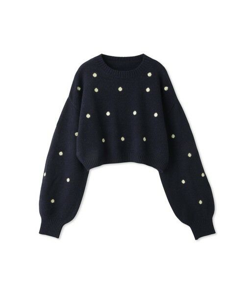 QUEENS COURT / クイーンズコート ニット・セーター | マーガレット刺繍ニットプルオーバー≪手洗い可能≫ | 詳細9