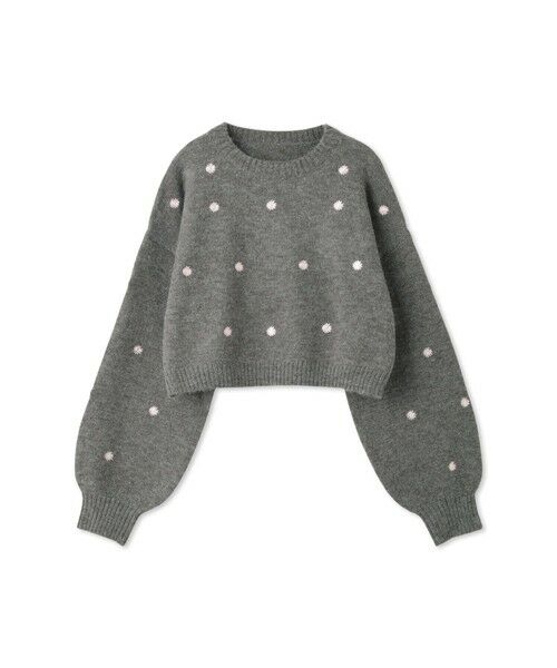 QUEENS COURT / クイーンズコート ニット・セーター | マーガレット刺繍ニットプルオーバー≪手洗い可能≫ | 詳細17