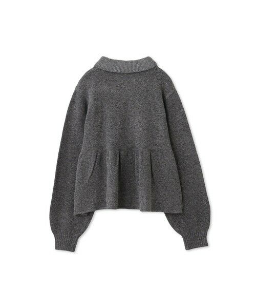 QUEENS COURT / クイーンズコート ニット・セーター | 杢ストレッチ襟付きペプラムニット≪手洗い可能≫ | 詳細9