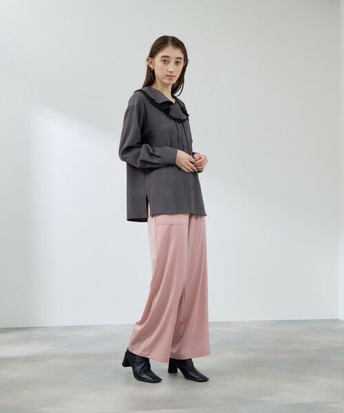 QUEENS COURT / クイーンズコート シャツ・ブラウス | ナチュラルストレッチフレアカラーブラウス≪手洗い可能≫ | 詳細8