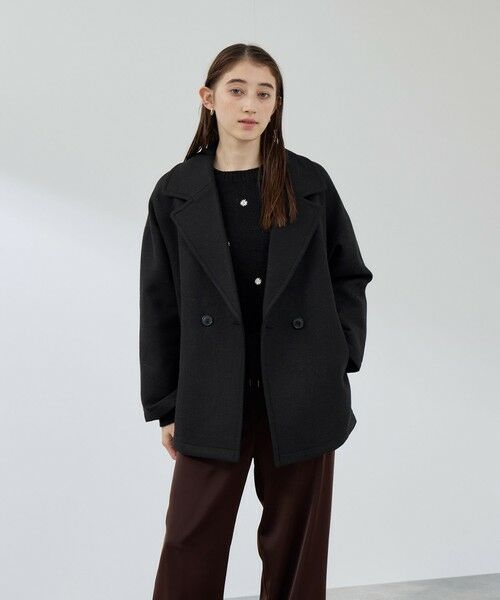 QUEENS COURT / クイーンズコート ダッフルコート | ツィードボンディングミドルコート | 詳細1