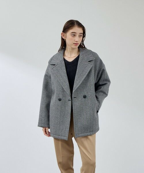 QUEENS COURT / クイーンズコート ダッフルコート | ツィードボンディングミドルコート | 詳細5