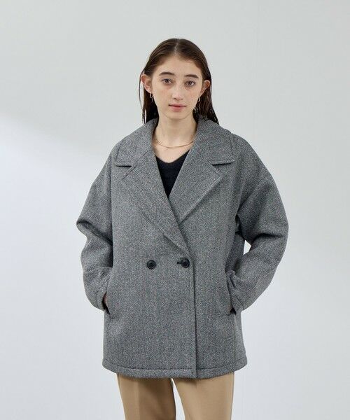 QUEENS COURT / クイーンズコート ダッフルコート | ツィードボンディングミドルコート | 詳細8