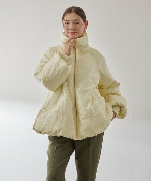 QUEENS COURT / クイーンズコート ダッフルコート | ルフレタンブラーコクーンダウンジャケット | 詳細5