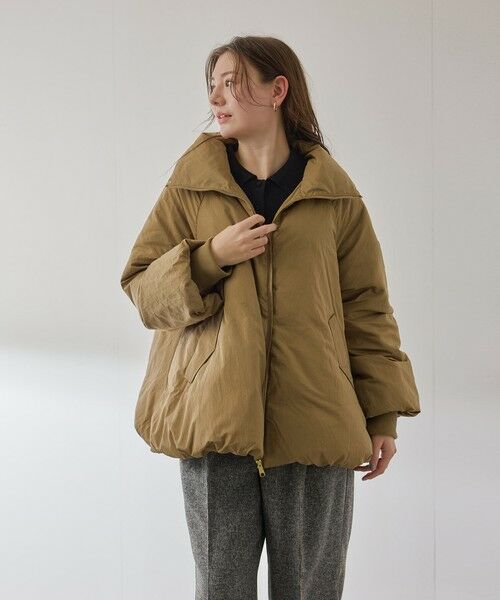 QUEENS COURT / クイーンズコート ダッフルコート | ルフレタンブラーコクーンダウンジャケット（ベージュ）