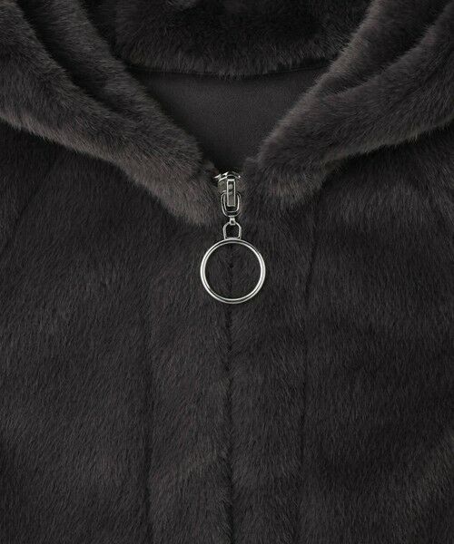 QUEENS COURT / クイーンズコート ダッフルコート | フェイクファーフーディショートコート≪手洗い可能≫ | 詳細21