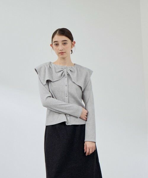 QUEENS COURT / クイーンズコート カットソー | Wフェイス天竺ビッグカラートップス≪手洗い可能≫ | 詳細1