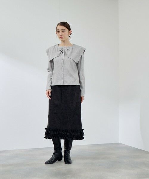 QUEENS COURT / クイーンズコート カットソー | Wフェイス天竺ビッグカラートップス≪手洗い可能≫ | 詳細2