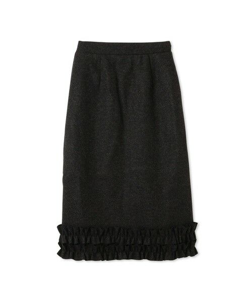 QUEENS COURT / クイーンズコート ミニ・ひざ丈スカート | ウールライクフリルヘムAラインスカート | 詳細5