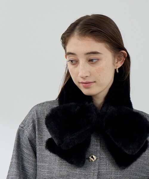 QUEENS COURT / クイーンズコート マフラー・ショール・スヌード・ストール | ミニリボンティペット | 詳細1