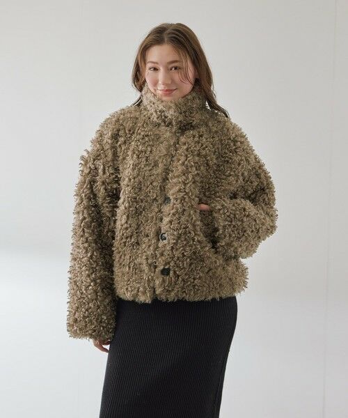 QUEENS COURT / クイーンズコート テーラードジャケット | プードルフェイクファーブルゾン | 詳細5