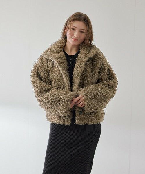 QUEENS COURT / クイーンズコート テーラードジャケット | プードルフェイクファーブルゾン | 詳細6