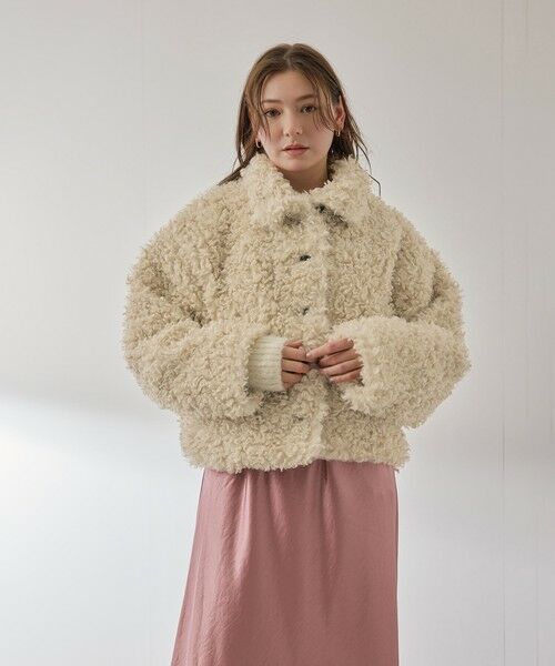 QUEENS COURT / クイーンズコート テーラードジャケット | プードルフェイクファーブルゾン | 詳細12
