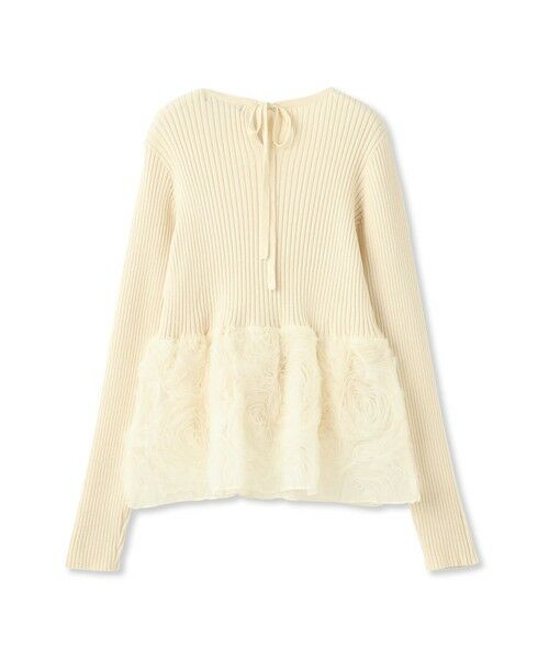 QUEENS COURT / クイーンズコート ニット・セーター | フラワーチュールペプラムリブニット≪手洗い可能≫ | 詳細4