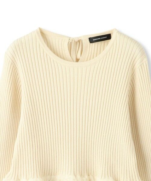 QUEENS COURT / クイーンズコート ニット・セーター | フラワーチュールペプラムリブニット≪手洗い可能≫ | 詳細5