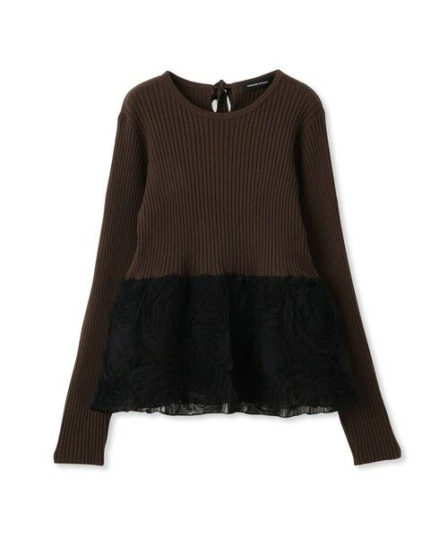 QUEENS COURT / クイーンズコート ニット・セーター | フラワーチュールペプラムリブニット≪手洗い可能≫ | 詳細18