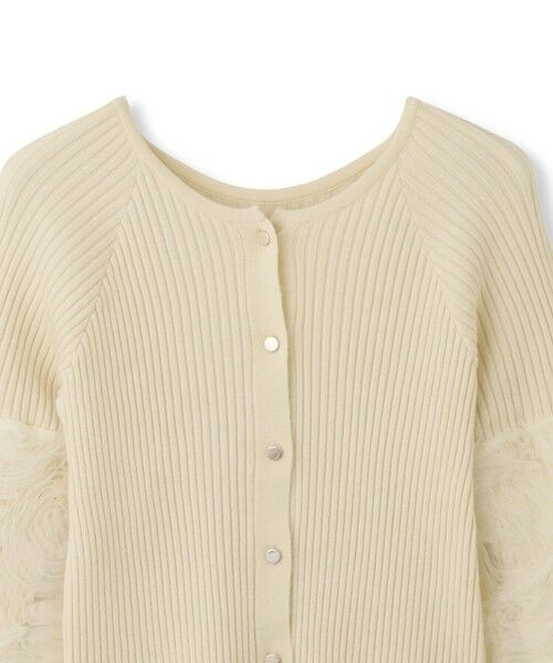 QUEENS COURT / クイーンズコート ニット・セーター | フラワーチュールスリーブカーディガン≪手洗い可能≫ | 詳細6