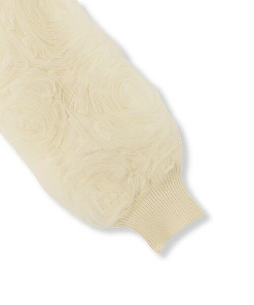 QUEENS COURT / クイーンズコート ニット・セーター | フラワーチュールスリーブカーディガン≪手洗い可能≫ | 詳細7