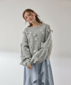 QUEENS COURT / クイーンズコート ニット・セーター | メニリボンブークレーニット≪手洗い可能≫