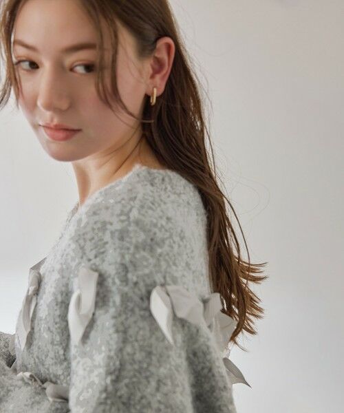 QUEENS COURT / クイーンズコート ニット・セーター | メニリボンブークレーニット≪手洗い可能≫ | 詳細4