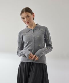 QUEENS COURT / クイーンズコート ニット・セーター | フラワーシシュウニットプルオーバー≪手洗い可能≫