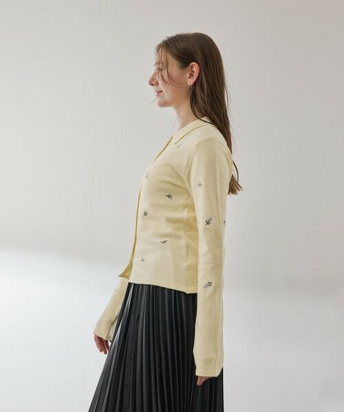 QUEENS COURT / クイーンズコート ニット・セーター | フラワーシシュウニットプルオーバー≪手洗い可能≫ | 詳細5