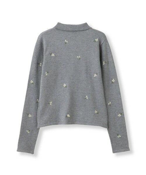 QUEENS COURT / クイーンズコート ニット・セーター | フラワーシシュウニットプルオーバー≪手洗い可能≫ | 詳細12