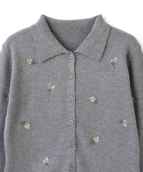QUEENS COURT / クイーンズコート ニット・セーター | フラワーシシュウニットプルオーバー≪手洗い可能≫ | 詳細13