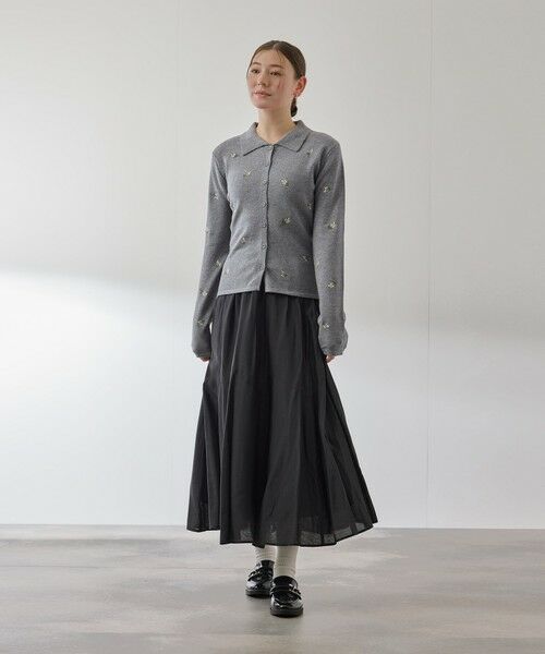 QUEENS COURT / クイーンズコート ニット・セーター | フラワーシシュウニットプルオーバー≪手洗い可能≫ | 詳細10