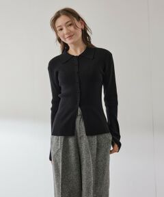 QUEENS COURT / クイーンズコート カーディガン・ボレロ | くるみボタンポロニットカーディガン≪手洗い可能≫