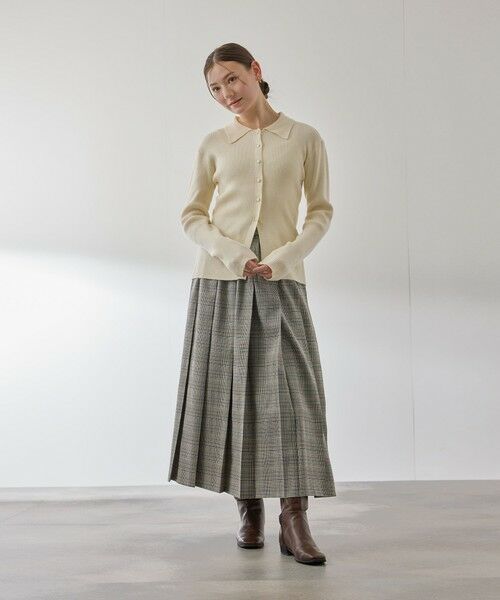 QUEENS COURT / クイーンズコート カーディガン・ボレロ | くるみボタンポロニットカーディガン≪手洗い可能≫ | 詳細2