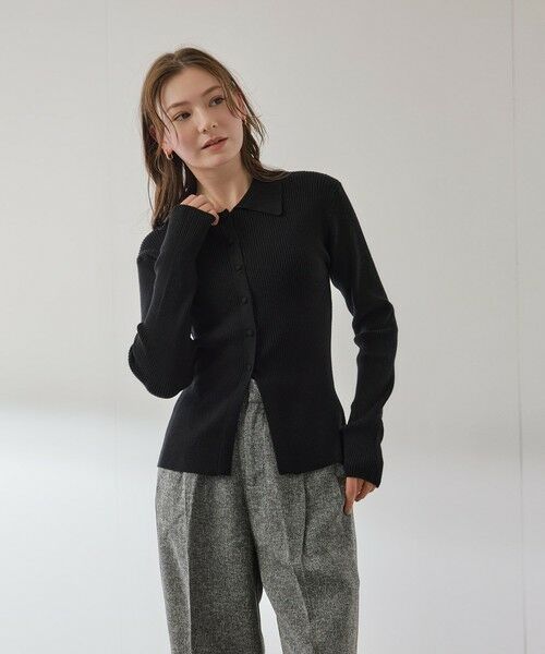 QUEENS COURT / クイーンズコート カーディガン・ボレロ | くるみボタンポロニットカーディガン≪手洗い可能≫ | 詳細5