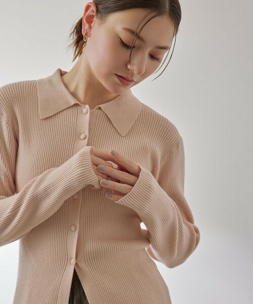 QUEENS COURT / クイーンズコート カーディガン・ボレロ | くるみボタンポロニットカーディガン≪手洗い可能≫ | 詳細12