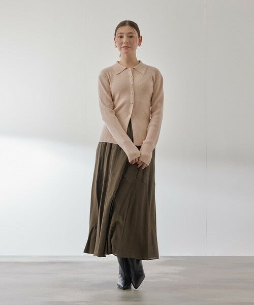 QUEENS COURT / クイーンズコート カーディガン・ボレロ | くるみボタンポロニットカーディガン≪手洗い可能≫ | 詳細14