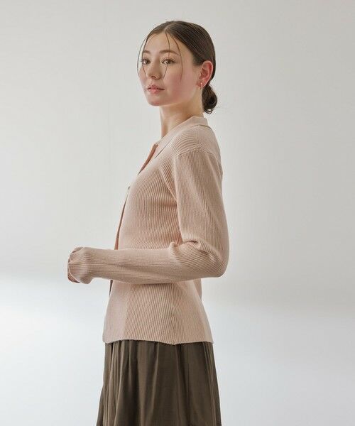 QUEENS COURT / クイーンズコート カーディガン・ボレロ | くるみボタンポロニットカーディガン≪手洗い可能≫ | 詳細10