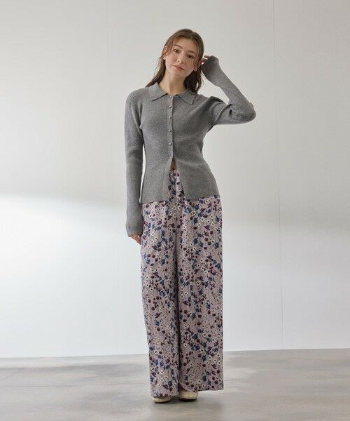 QUEENS COURT / クイーンズコート カーディガン・ボレロ | くるみボタンポロニットカーディガン≪手洗い可能≫ | 詳細17